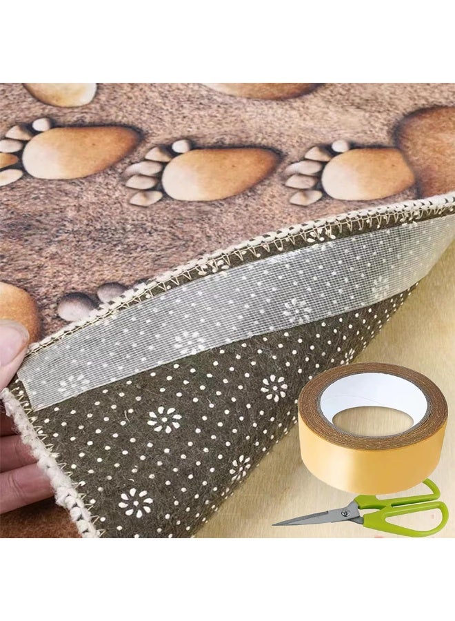 شريط لاصق مزدوج الوجه للملابس، 5 سم × 10 م (2 بوصة × 33 قدم) شريط لاصق قوي مزدوج الوجه للملابس والستائر والسجاد، شديد التحمل - Image 4